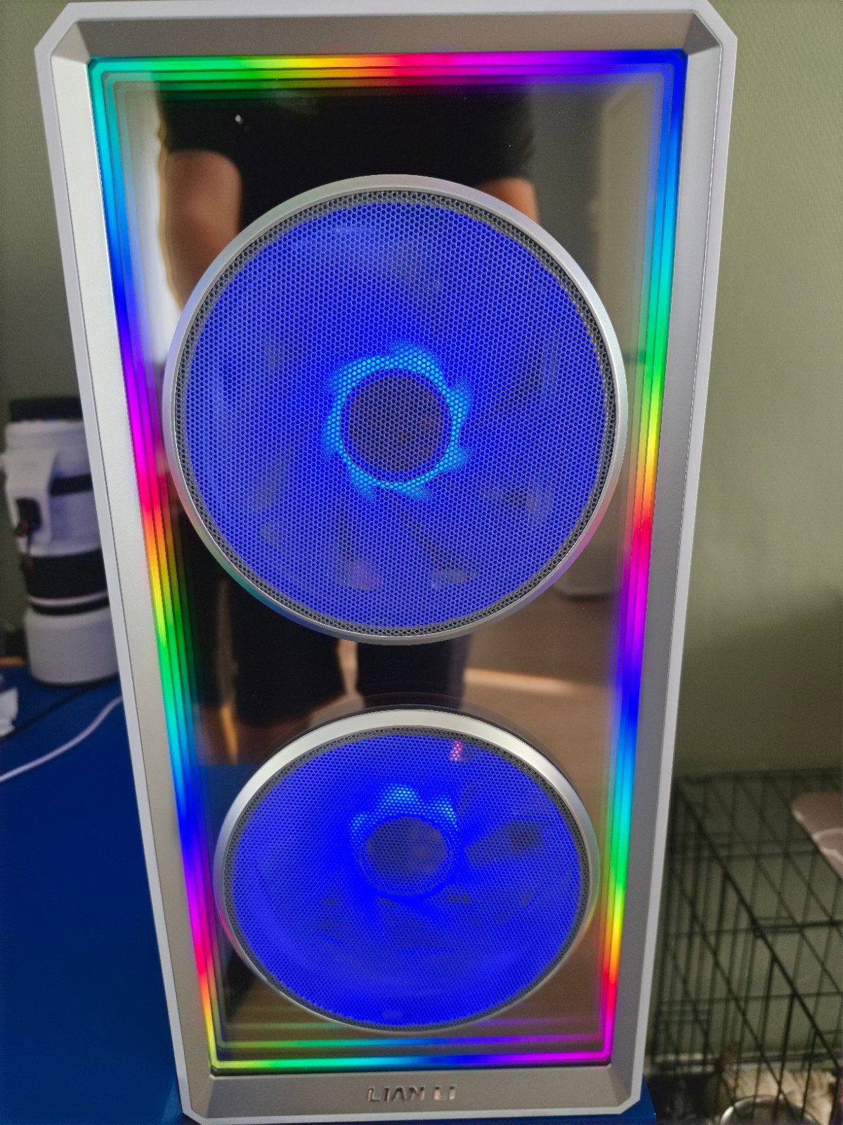 Lian Li LANCOOL 217 Infinity White Behuizing met RGB Fans, Ophalen, Zo goed als nieuw