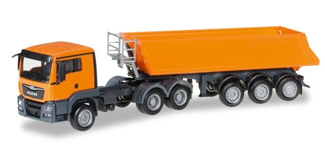 MAN TGS L Euro 6 dumper semitrailer Herpa, Nieuw, Ophalen of Verzenden, Bus of Vrachtwagen, Herpa