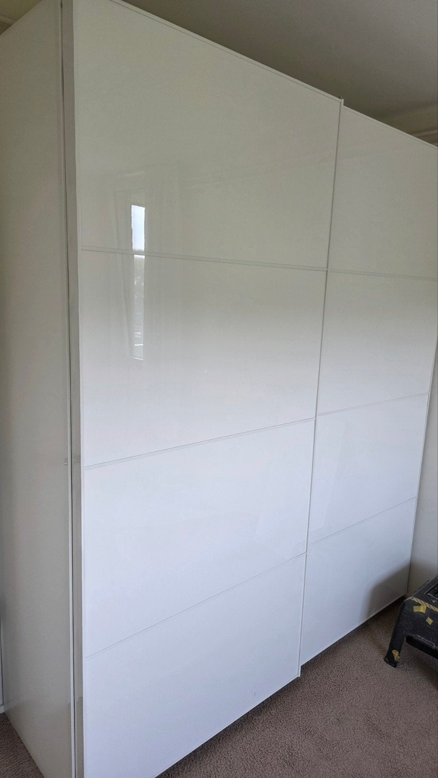Ikea PAX,  Witte kledingkast met schuifdeuren en lades, Huis en Inrichting, Ophalen, Gebruikt, 200 cm of meer, 150 tot 200 cm