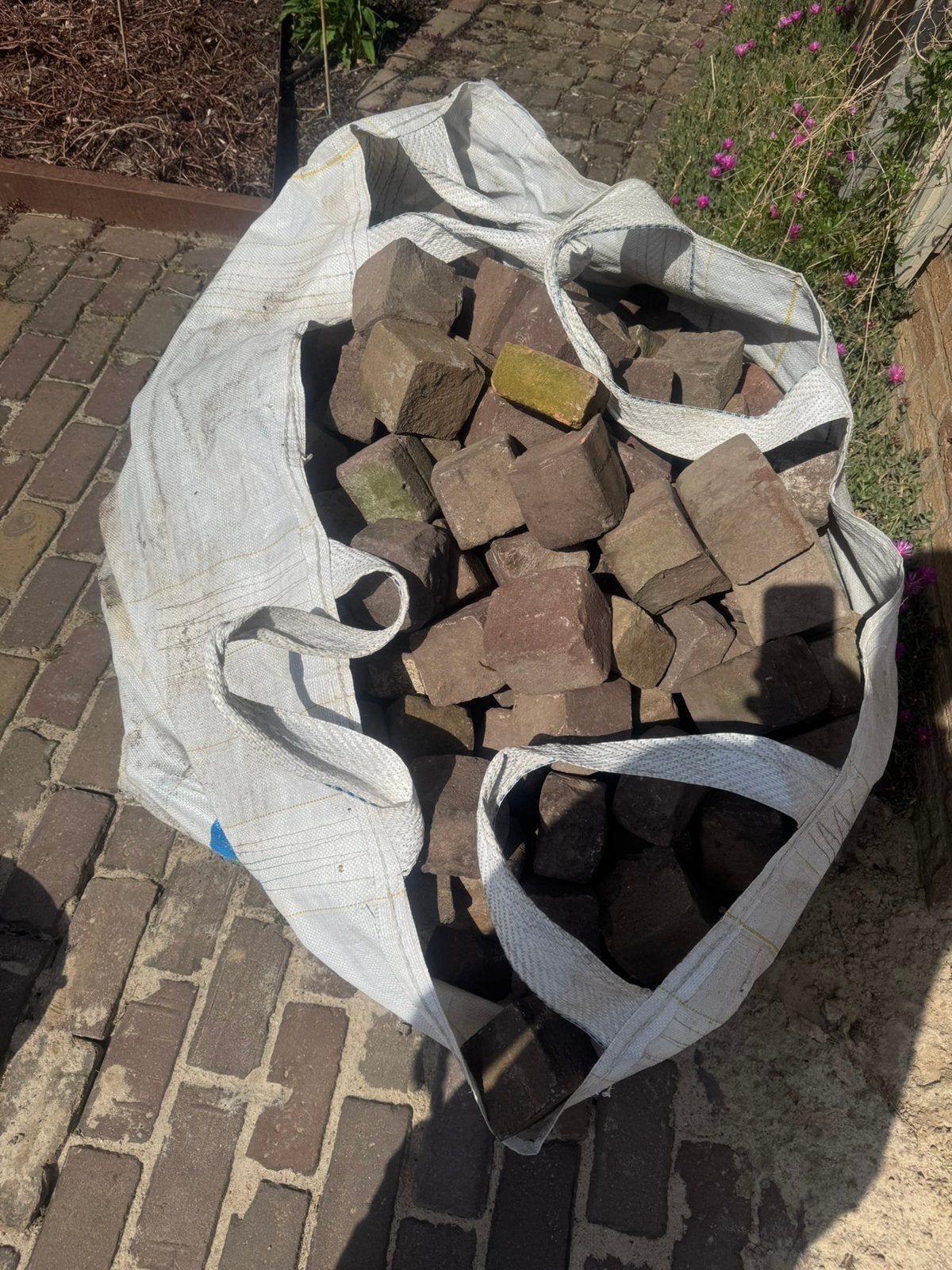 Gebakken klinkers ruim5 m2 halve zie foto’s, Tuin en Terras, Ophalen, Overige materialen, Gebruikt, Overige typen