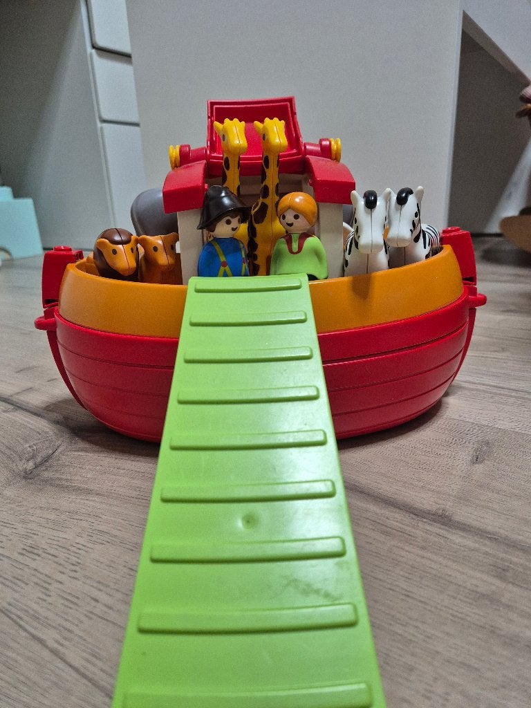 Playmobil 1.2.3 Meeneem Ark van Noach (6765), Gebruikt, Complete set, 1.2.3, Ophalen of Verzenden