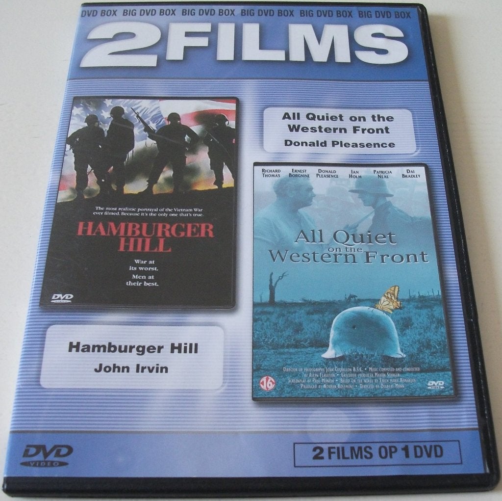 Dvd *** HAMBURGER HILL & ALL QUIET ON THE WESTERN FRONT ***, Vanaf 16 jaar, Ophalen of Verzenden, Zo goed als nieuw, Oorlog