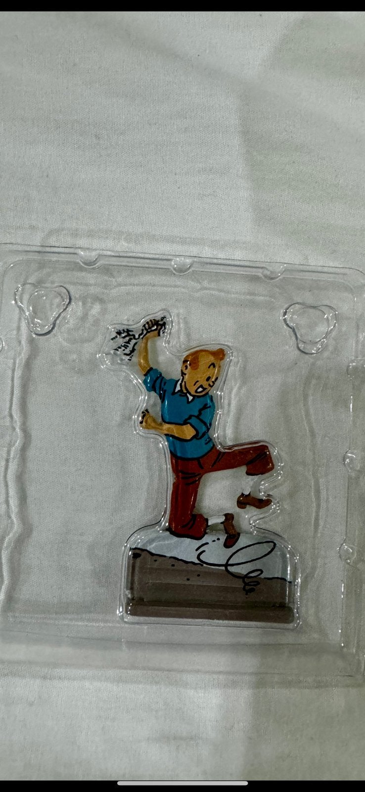 Kuifje figuurtje tin. Nieuw in de blister, Ophalen of Verzenden, Kuifje, Zo goed als nieuw, Beeldje of Figuurtje