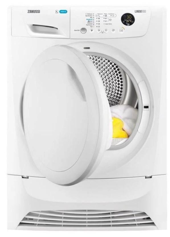 Zanussi, Witgoed en Apparatuur, Wasdrogers, Ophalen, 6 tot 8 kg, Gebruikt, 85 tot 90 cm