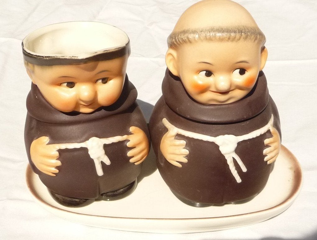 SUIKER EN MELKKANNETJE STELLETJE PATER GOEBEL, Verzenden, Overige typen, Zo goed als nieuw, Overige stijlen