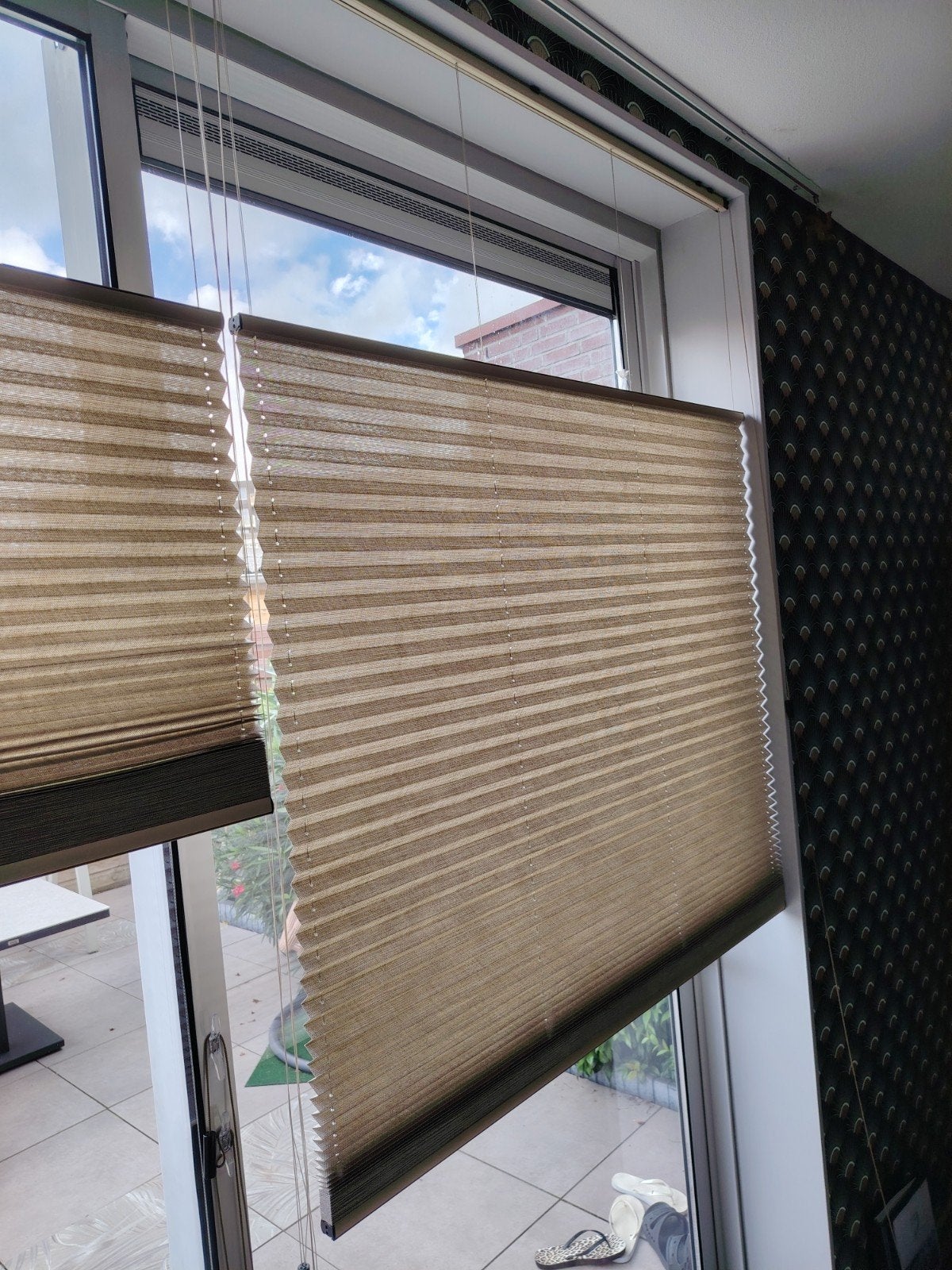 Plisse gordijn op maat gemaakt Breedte 120cm x Hoogte 260cm, 120 cm, Verduisterend, Beige, Nieuw