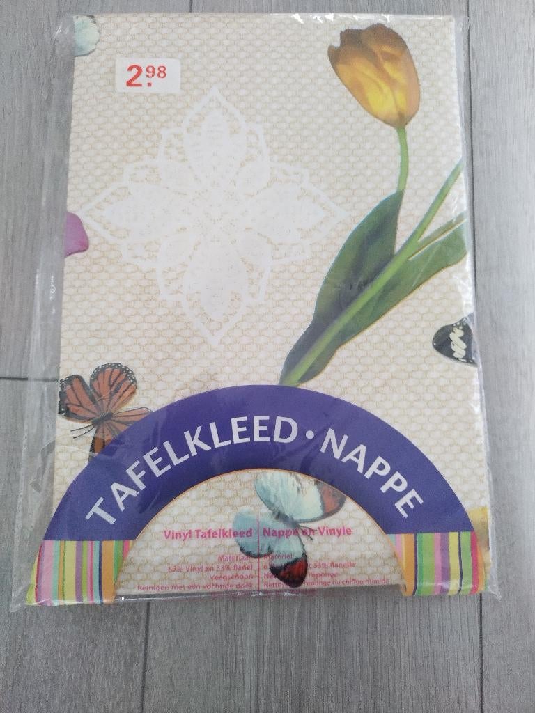 NIEUW tafelkleed zomer print, bloemen, vlinders, Huis en Inrichting, Tafelkleden, Ophalen of Verzenden, Nieuw, Rechthoek