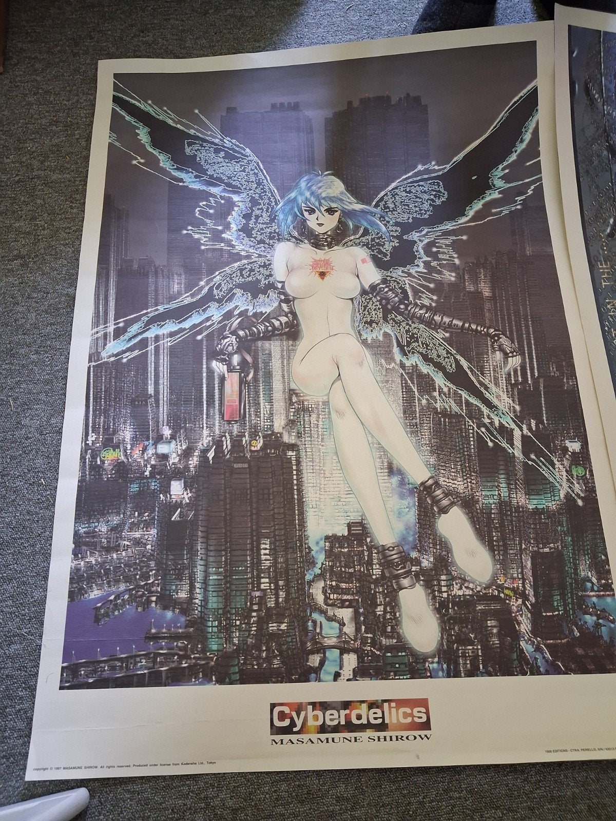 Cyberdelics Masamune Shirow Poster - Lichte vouwschade, Ophalen, A1 t/m A3, Overige onderwerpen, Rechthoekig Staand