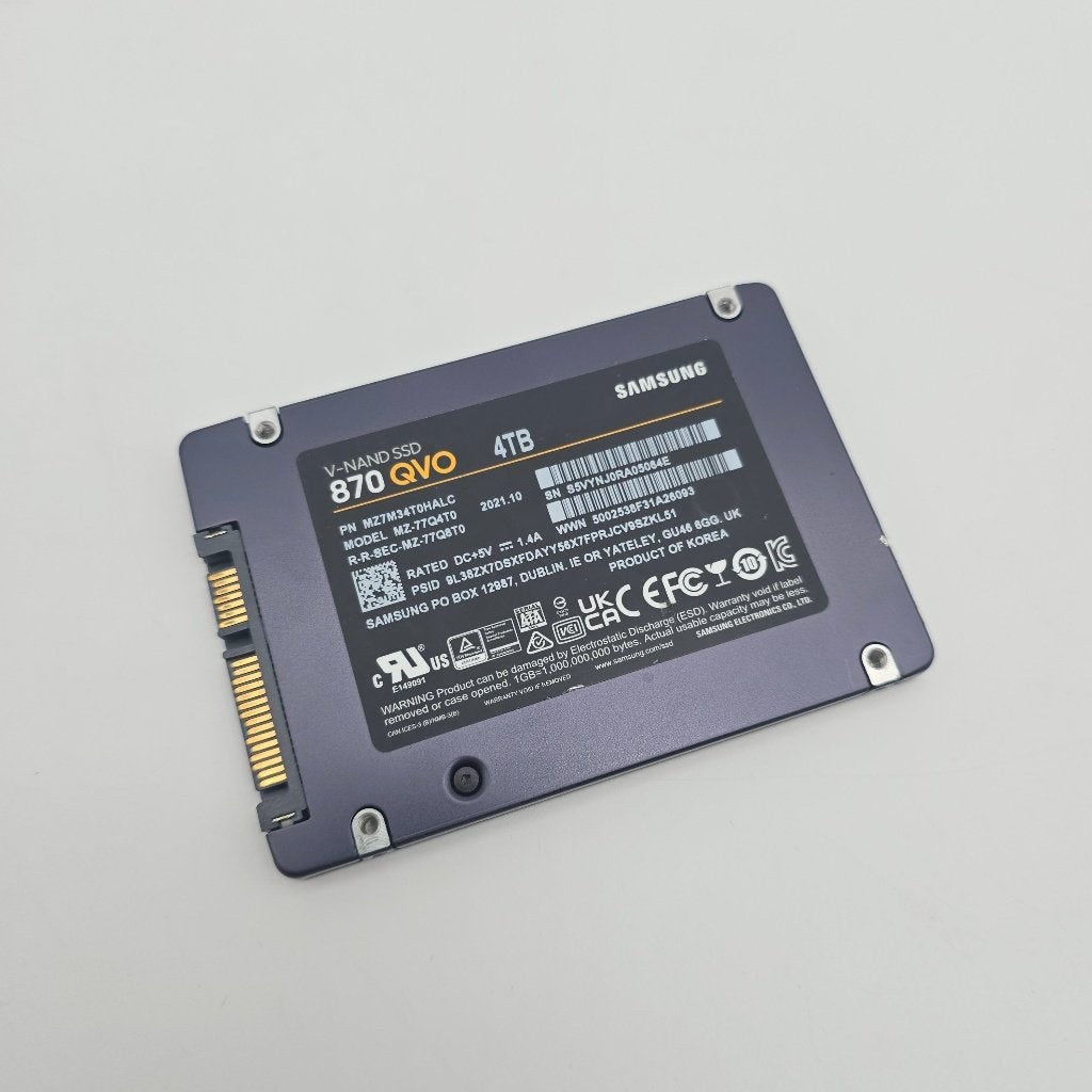 Samsung 870 QVO 4TB SSD – NOG 1 BESCHIKBAAR – SMART Goed 97%, Computers en Software, Harde schijven, Intern, Server, Ophalen of Verzenden