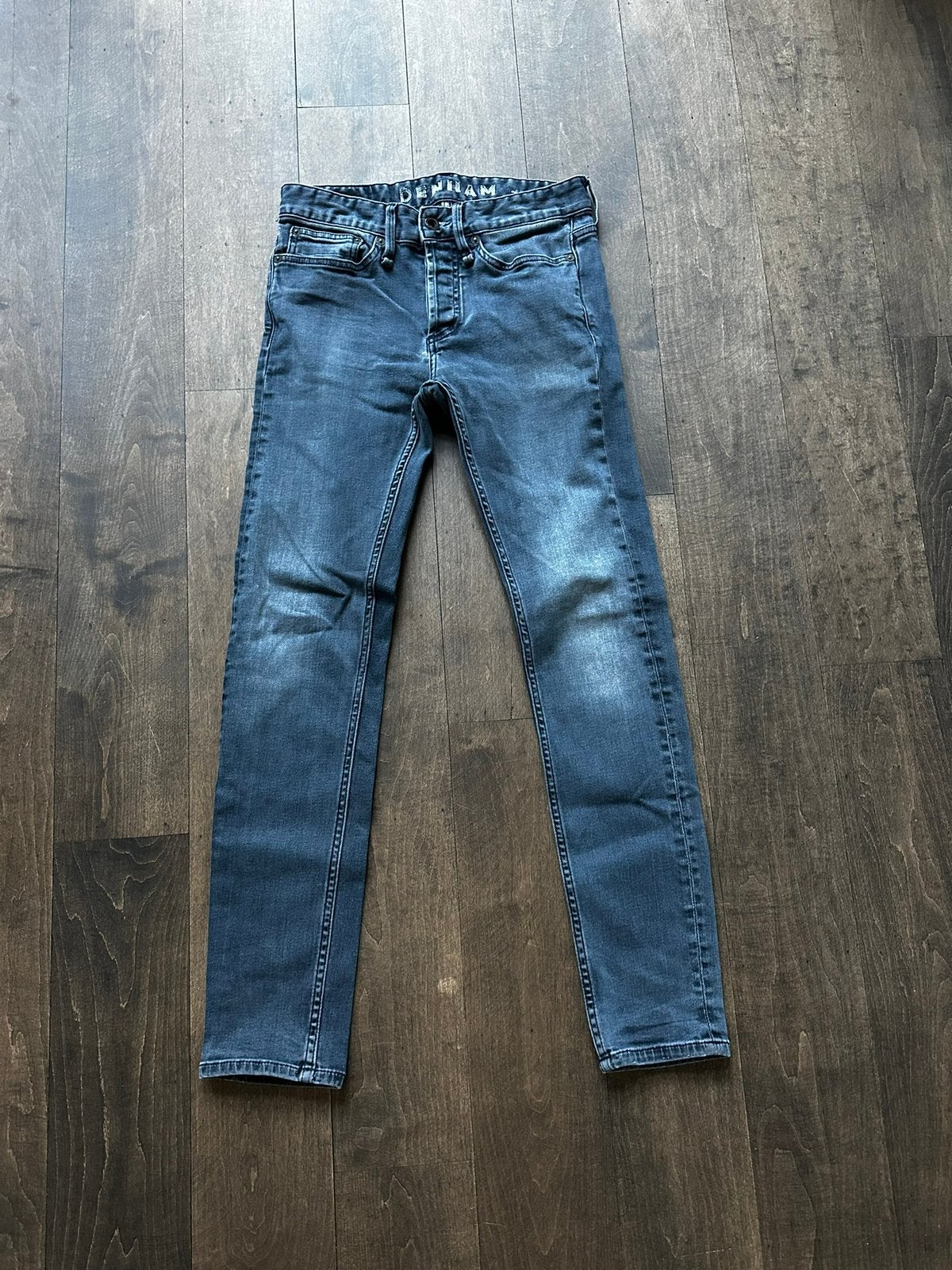 Denham spijkerbroek Bolt blauw maat W27 L30 (18), Blauw, W32 (confectie 46) of kleiner, Ophalen of Verzenden, Zo goed als nieuw