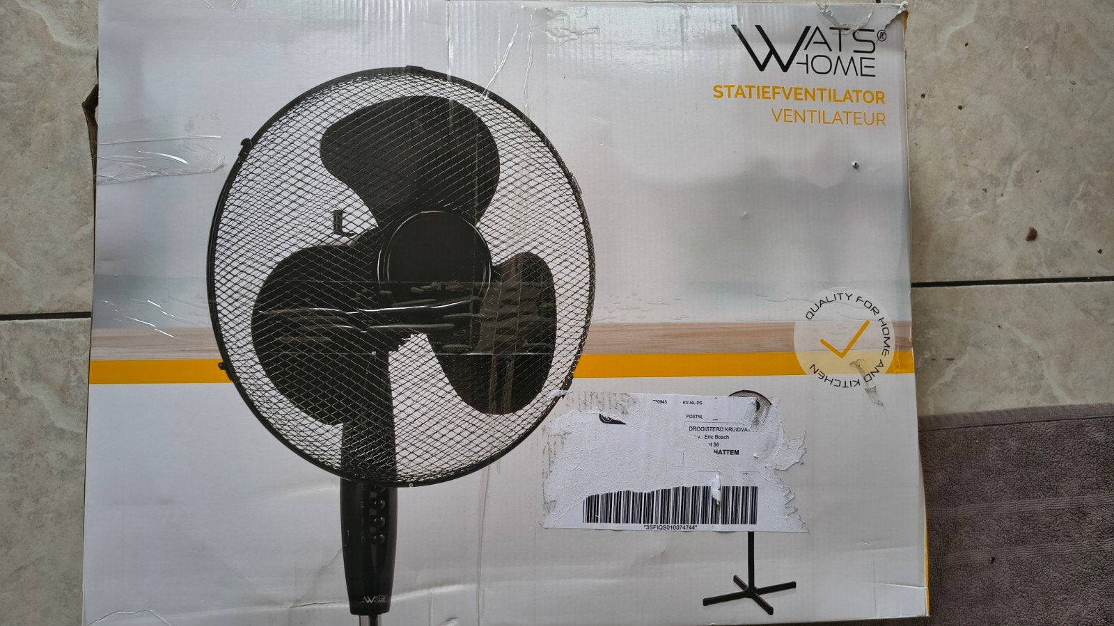 Ventilator statief zwart 25 euro vast, Ophalen, Nieuw, Statiefventilator