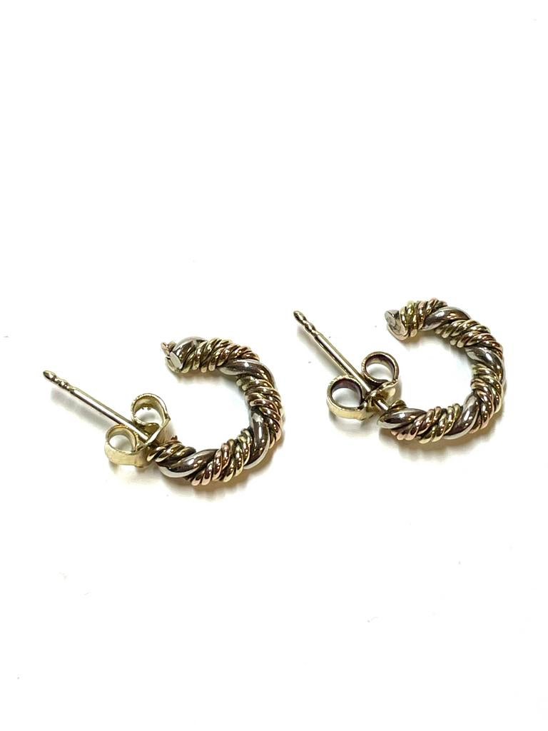 14k geel, rosé en witgouden oorbellen, Sieraden, Tassen en Uiterlijk, Oorbellen, -, -, Ophalen of Verzenden, Zo goed als nieuw