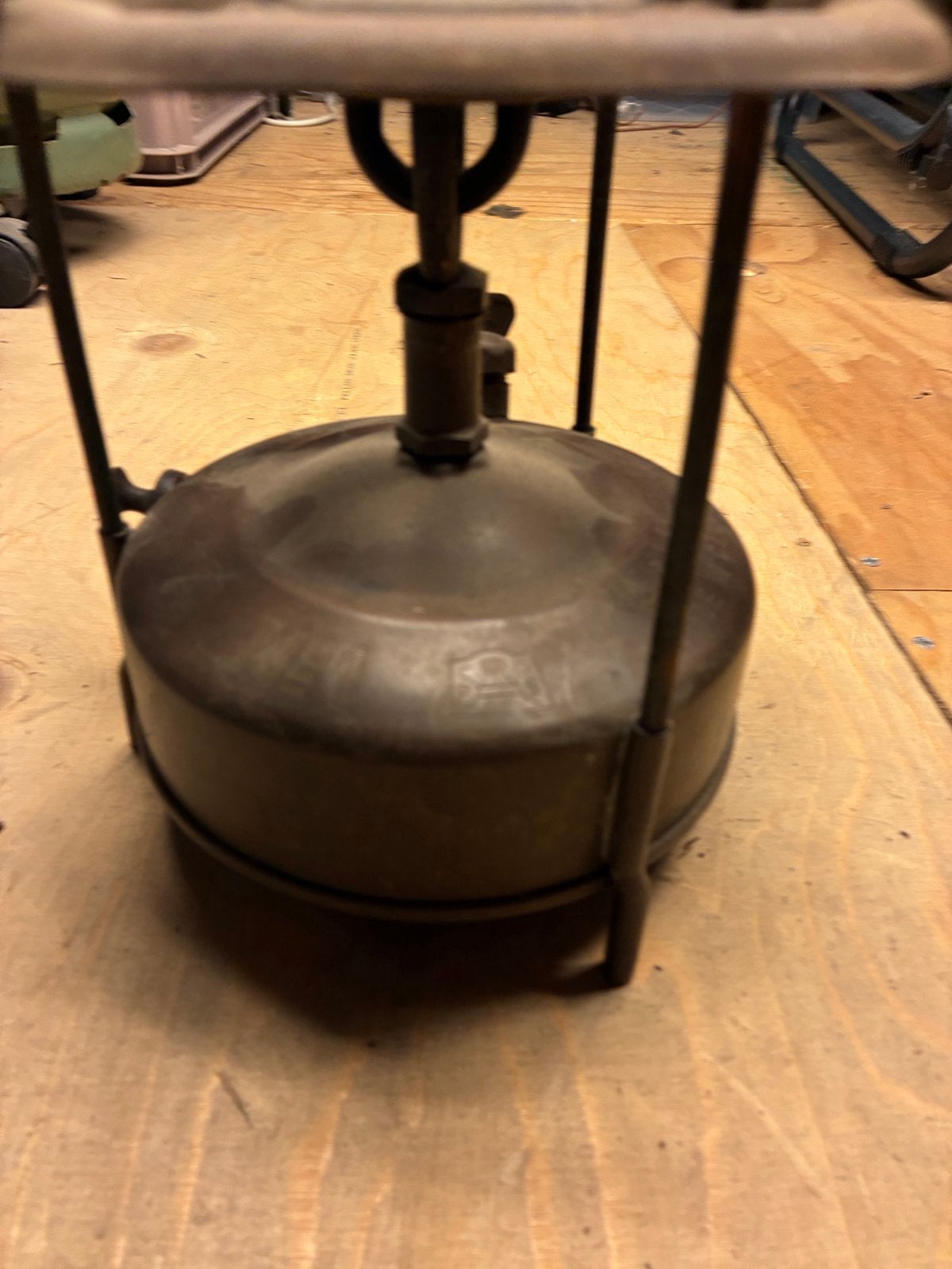 Vintage Benzine Brander volledig van koper- Kampeerbrander, Ophalen