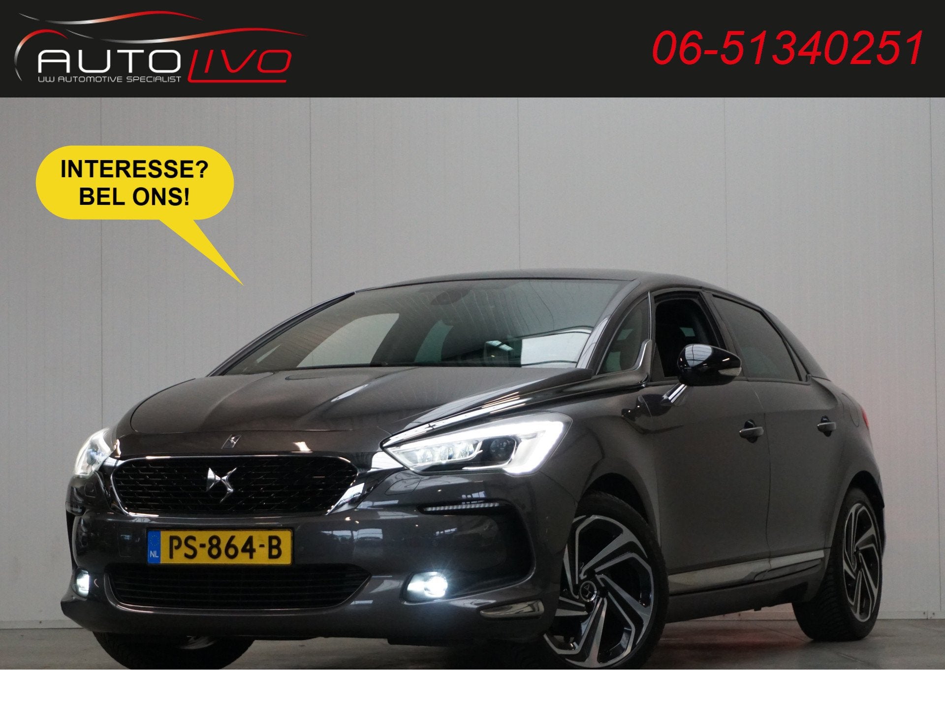 DS DS 5 1.6 THP Business Executive 165 PK! AUTOMAAT! NL AUTO, Auto's, DS, Gebruikt, 4 cilinders, 1404 kg, Automatische klimaatregeling