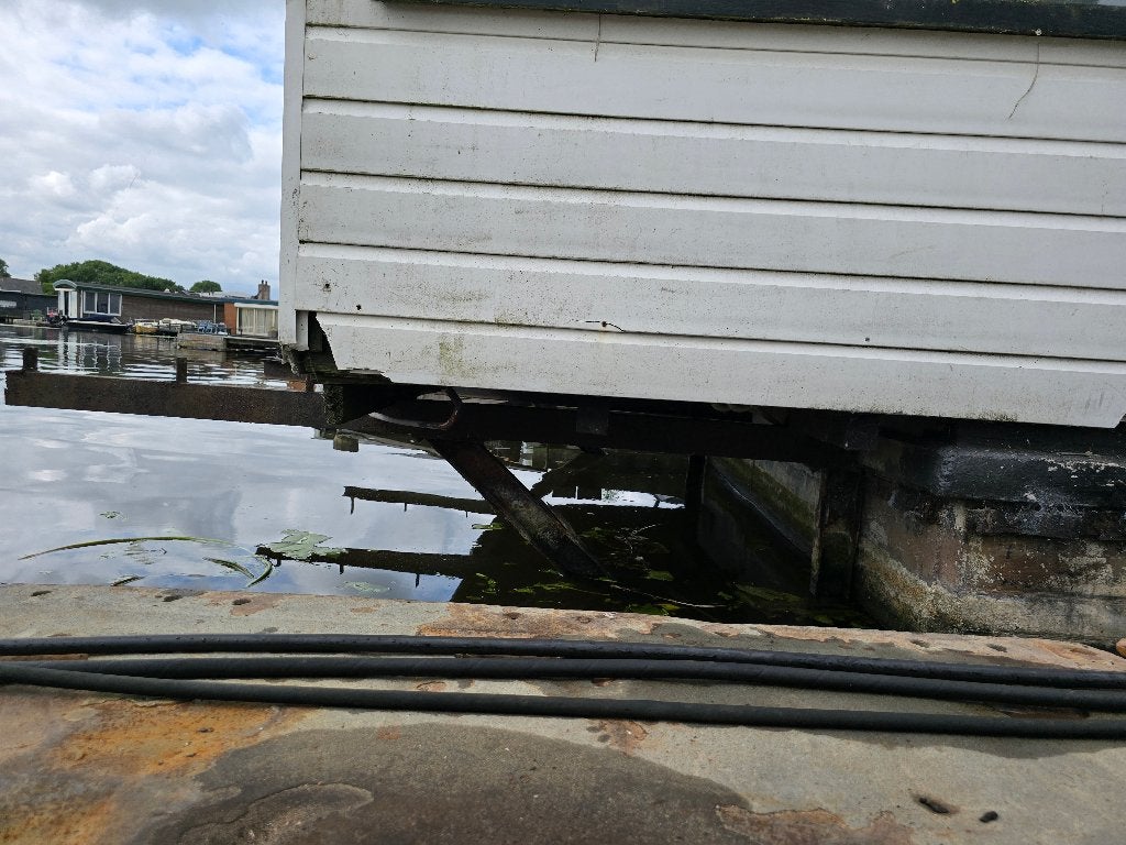 Ponton, betonnen bak, terras, vlot, Ophalen, Gebruikt