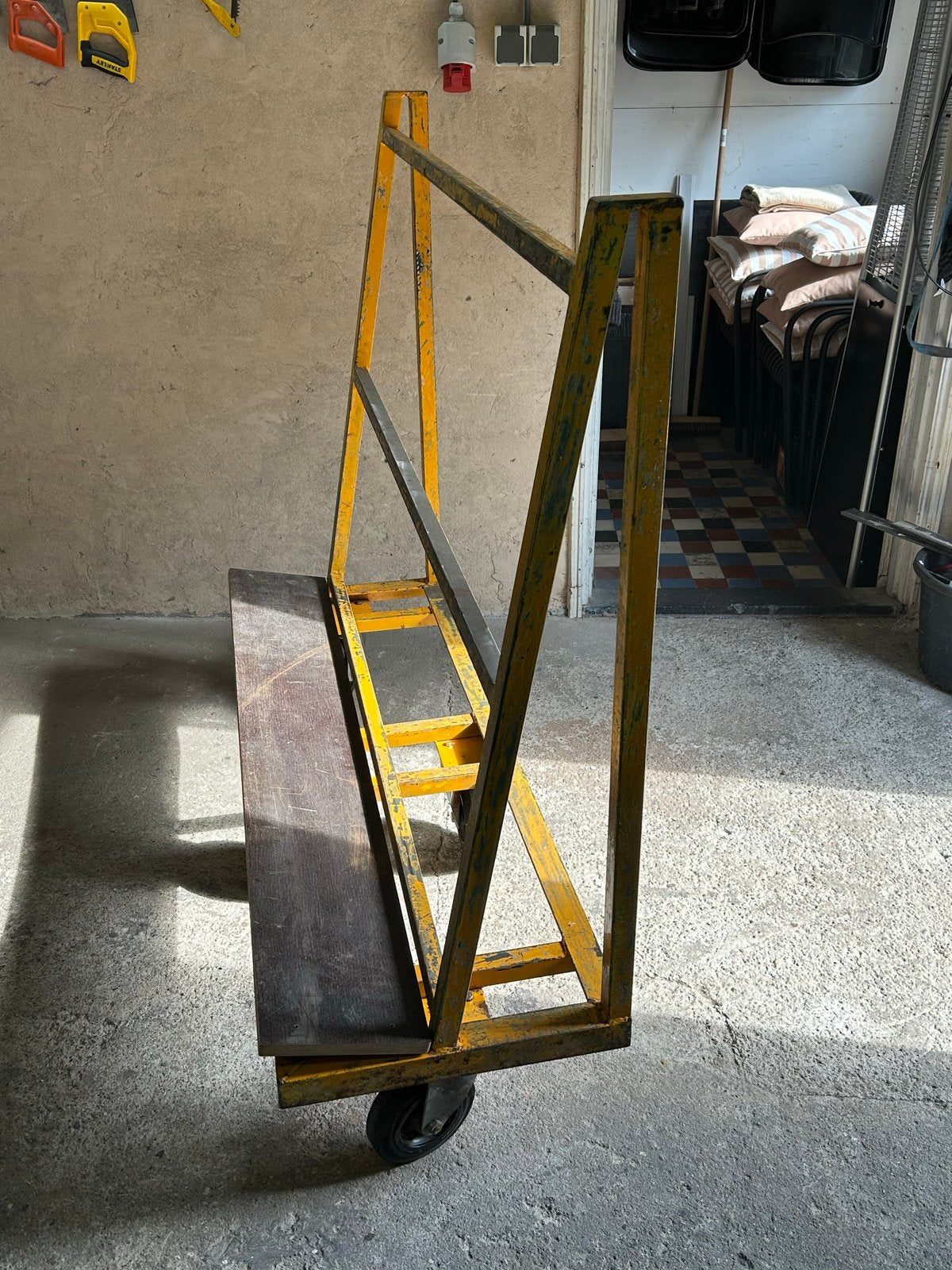 Stevige transportkar voor platen of glas, Ophalen, Gebruikt, Transportkar