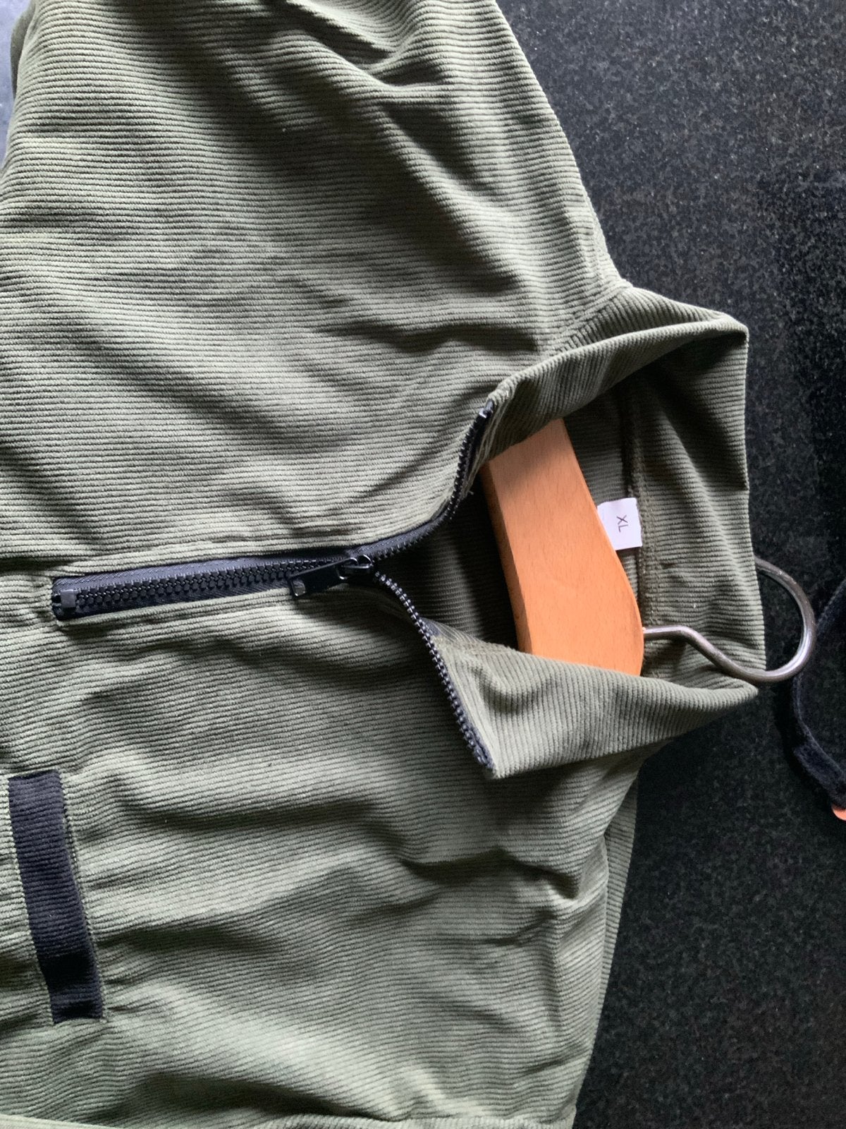 Groen ribfluwelen overhemd met rits - Maat XL, Ophalen of Verzenden, Nieuw, Maat 56/58 (XL), Groen