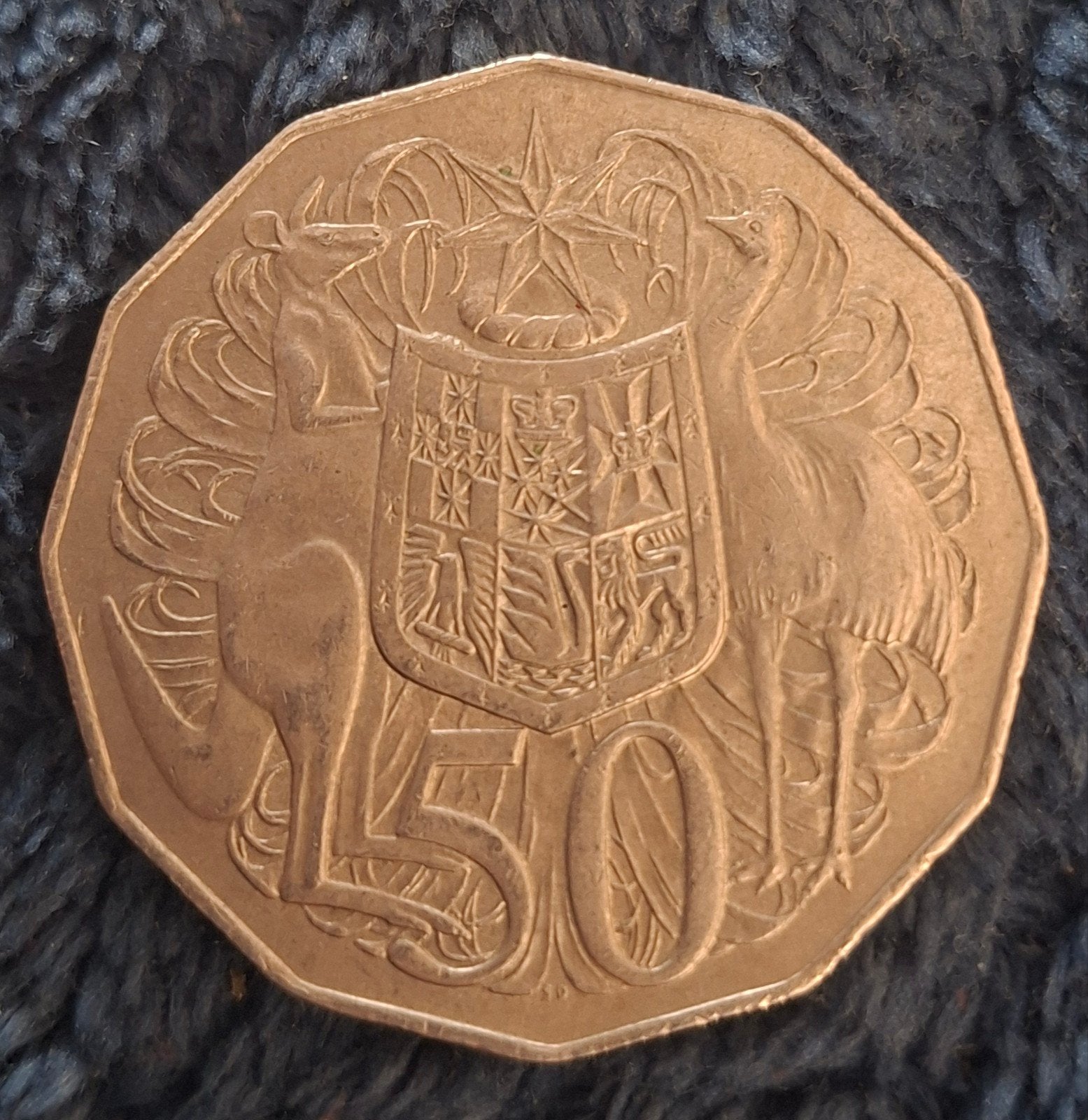 Australië 50 Cents 1969 –Twaalfhoekige munt met Elizabeth II, Ophalen of Verzenden, Losse munt