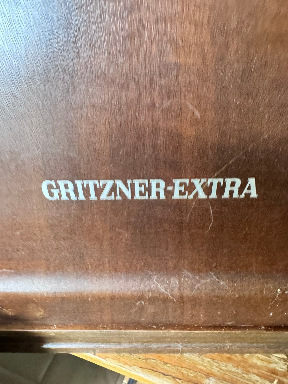 Antieke Gritzner Extra Naaimachine met Houten Koffer, Ophalen of Verzenden
