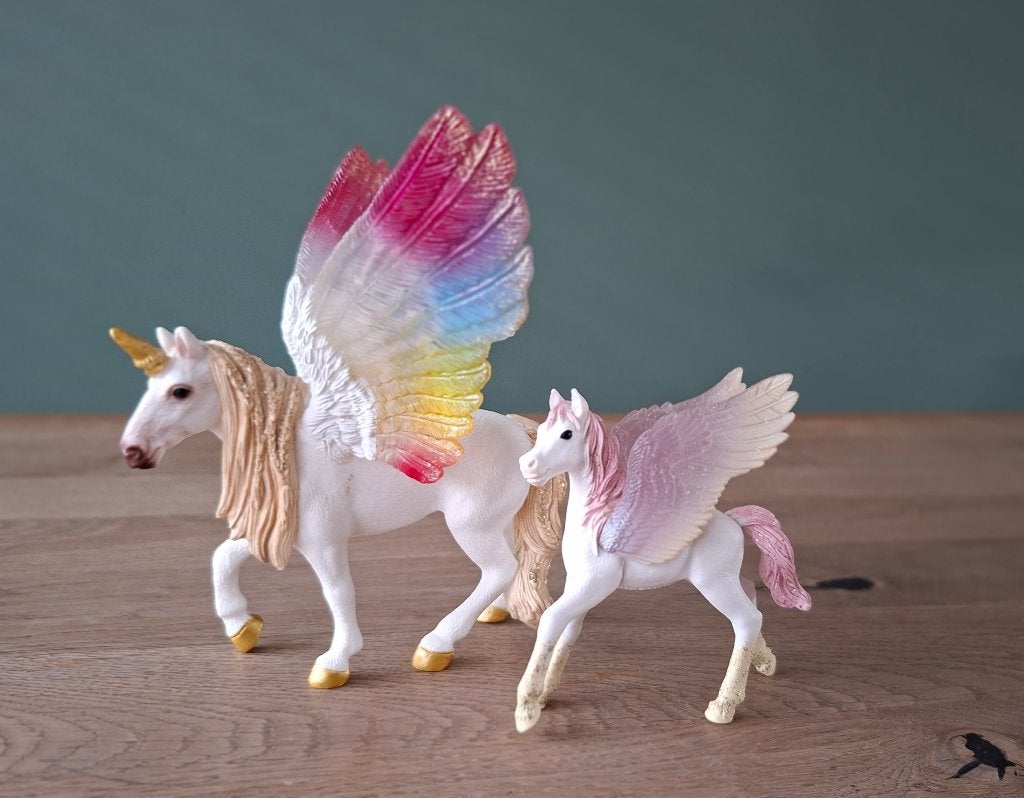 Schleich Pegasus (2 stuks), Ophalen of Verzenden, Zo goed als nieuw