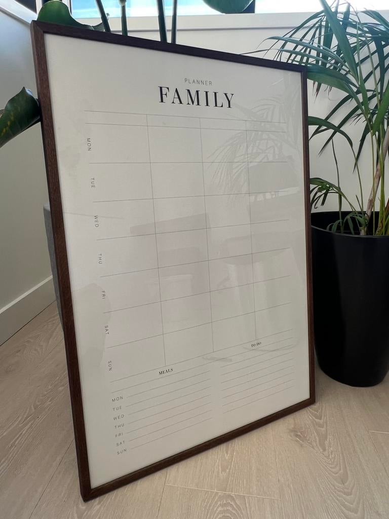 Desenio Weekly Family Planner Poster (50x70) + fotolijst, Ophalen, Maandkalender
