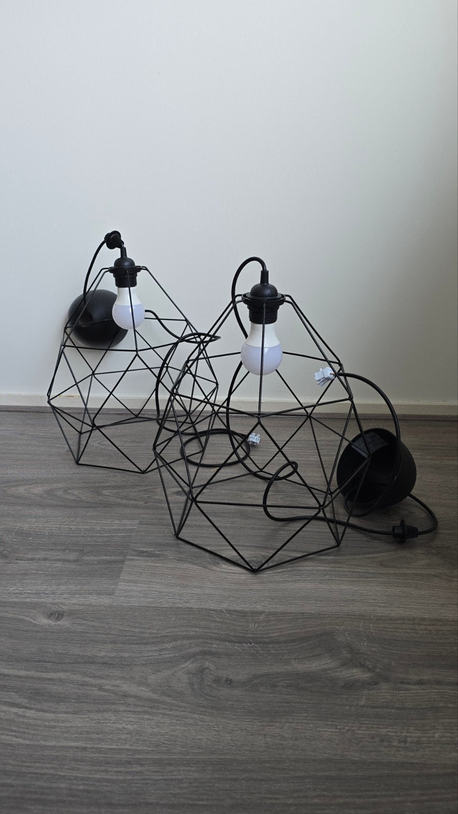 Ikea Brunsta hanglampen 30 cm zwart inclusief lampen, Modern, industrieel, Nieuw, Ophalen of Verzenden, Metaal