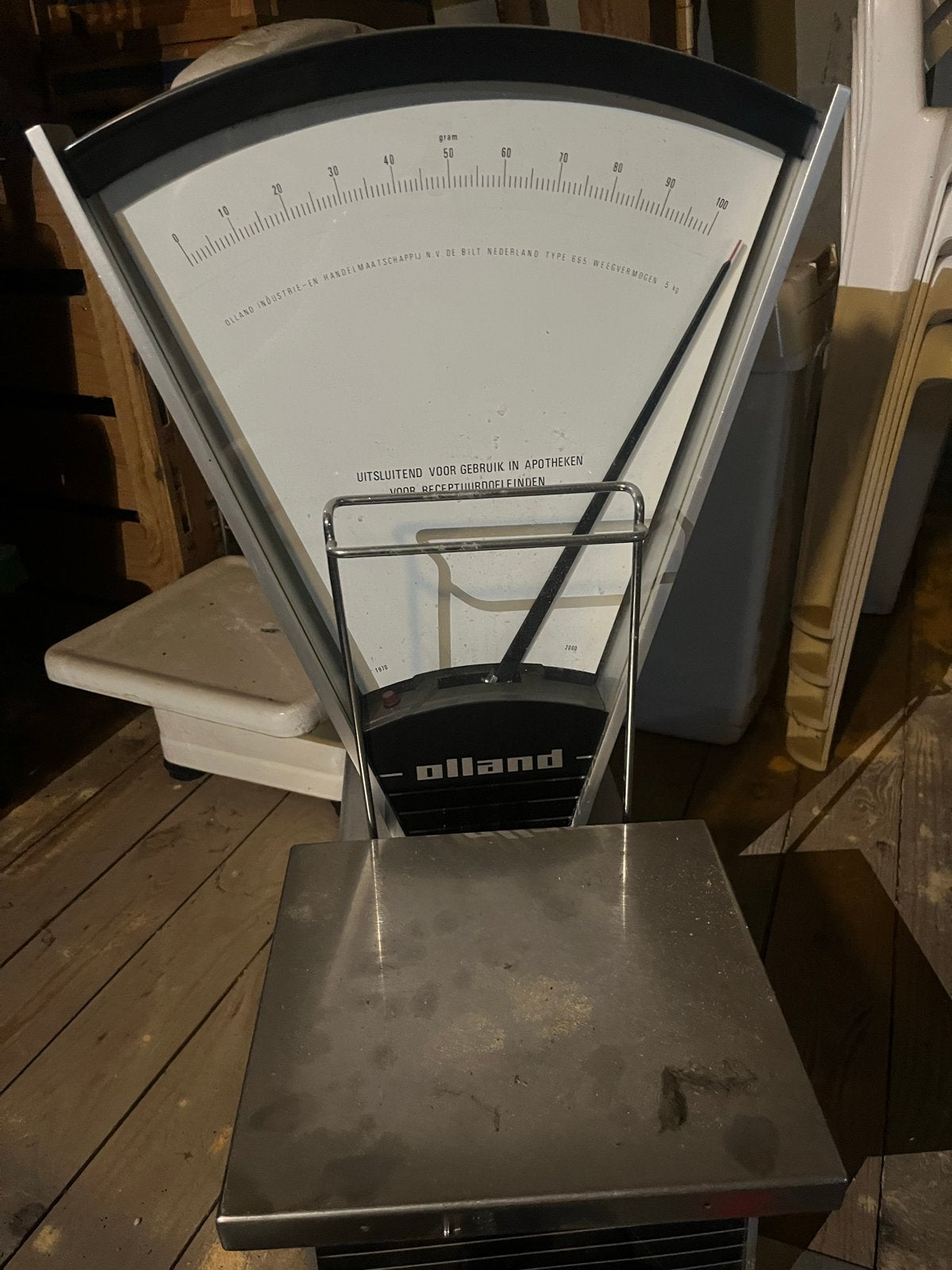 Olland Apothekersweegschaal - Vintage Precisie, Ophalen, Gebruikt, Precisieweegschaal, Minder dan 50 kg