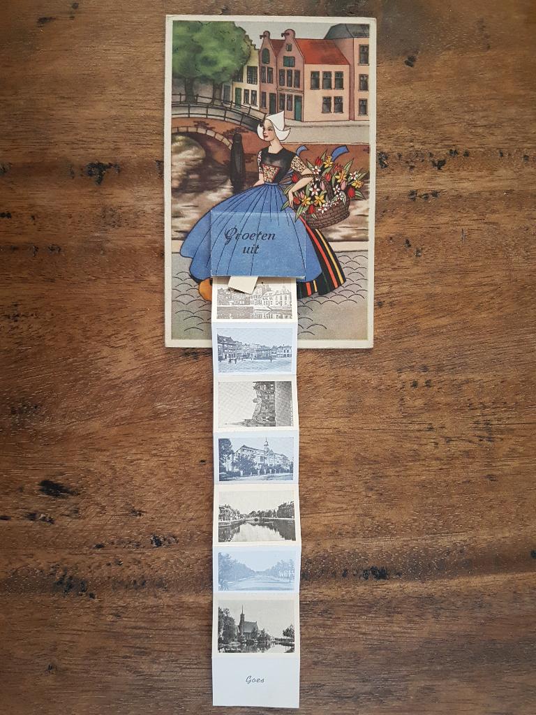 Ansichtkaart Groeten uit Goes, Verzamelen, Ansichtkaarten | Nederland, Ophalen of Verzenden, 1940 tot 1960, Gelopen, Zeeland