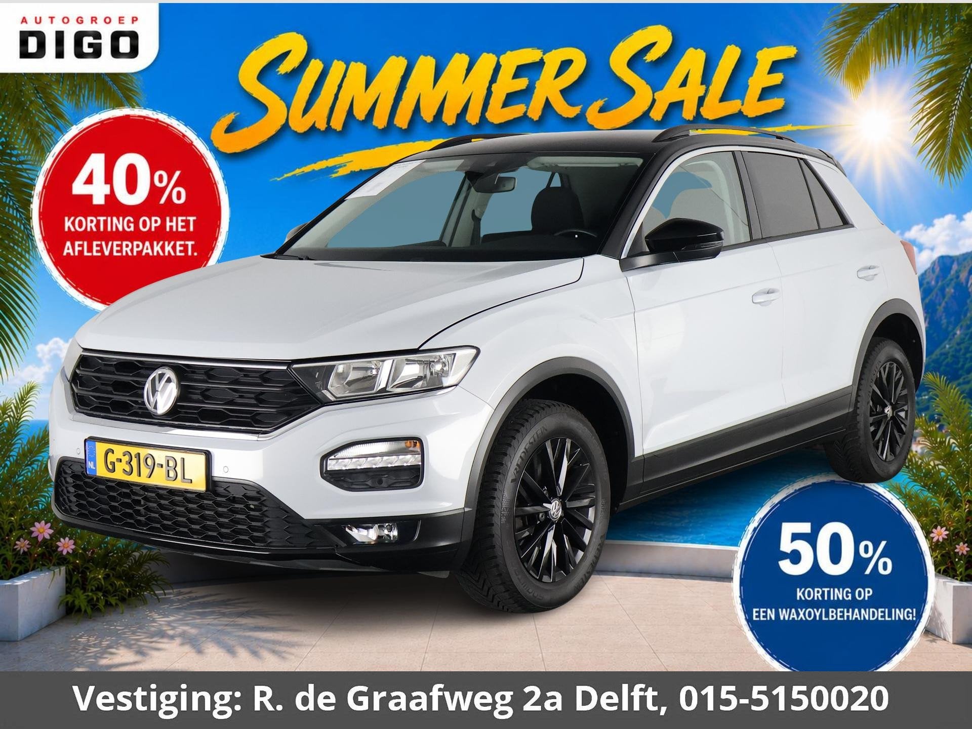 Volkswagen T-Roc 1.0 TSI Two-Tone | Apple Carplay & AndroidA, Auto's, Volkswagen, Voorwielaandrijving, Stof, Gebruikt, 116 pk