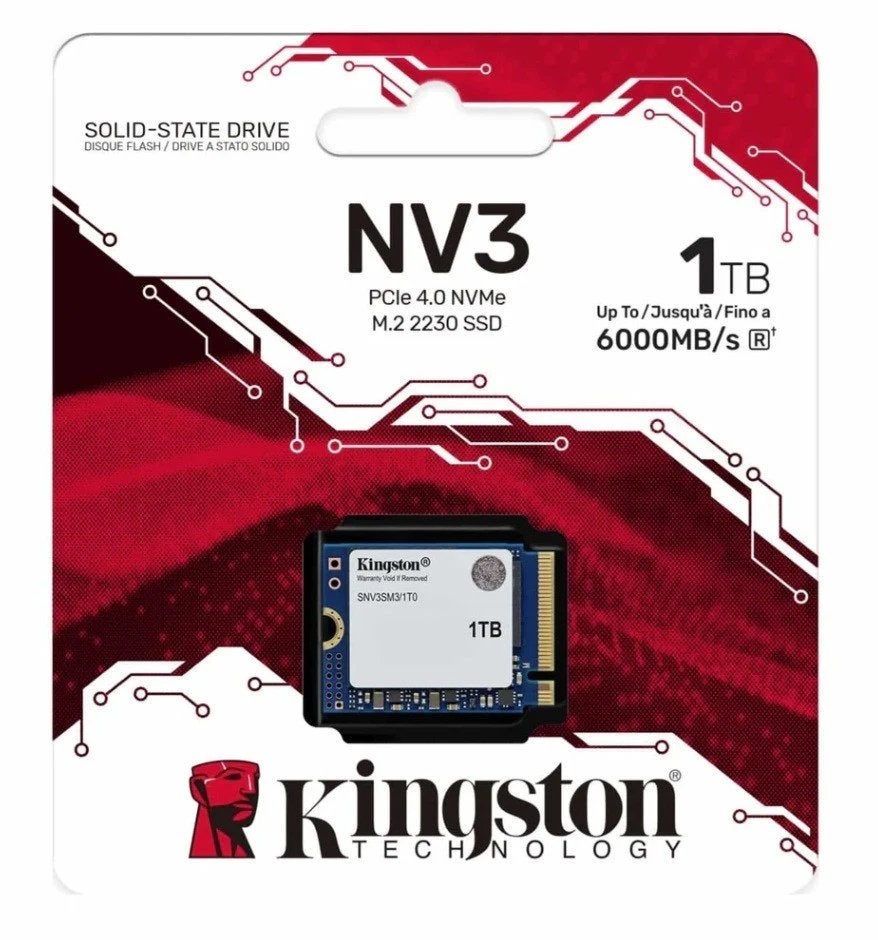 Kingston NV3 PCIe 4.0 NVMe M.2 2230 SSD 1TB, Computers en Software, Harde schijven, Intern, Server, Ophalen of Verzenden, Zo goed als nieuw
