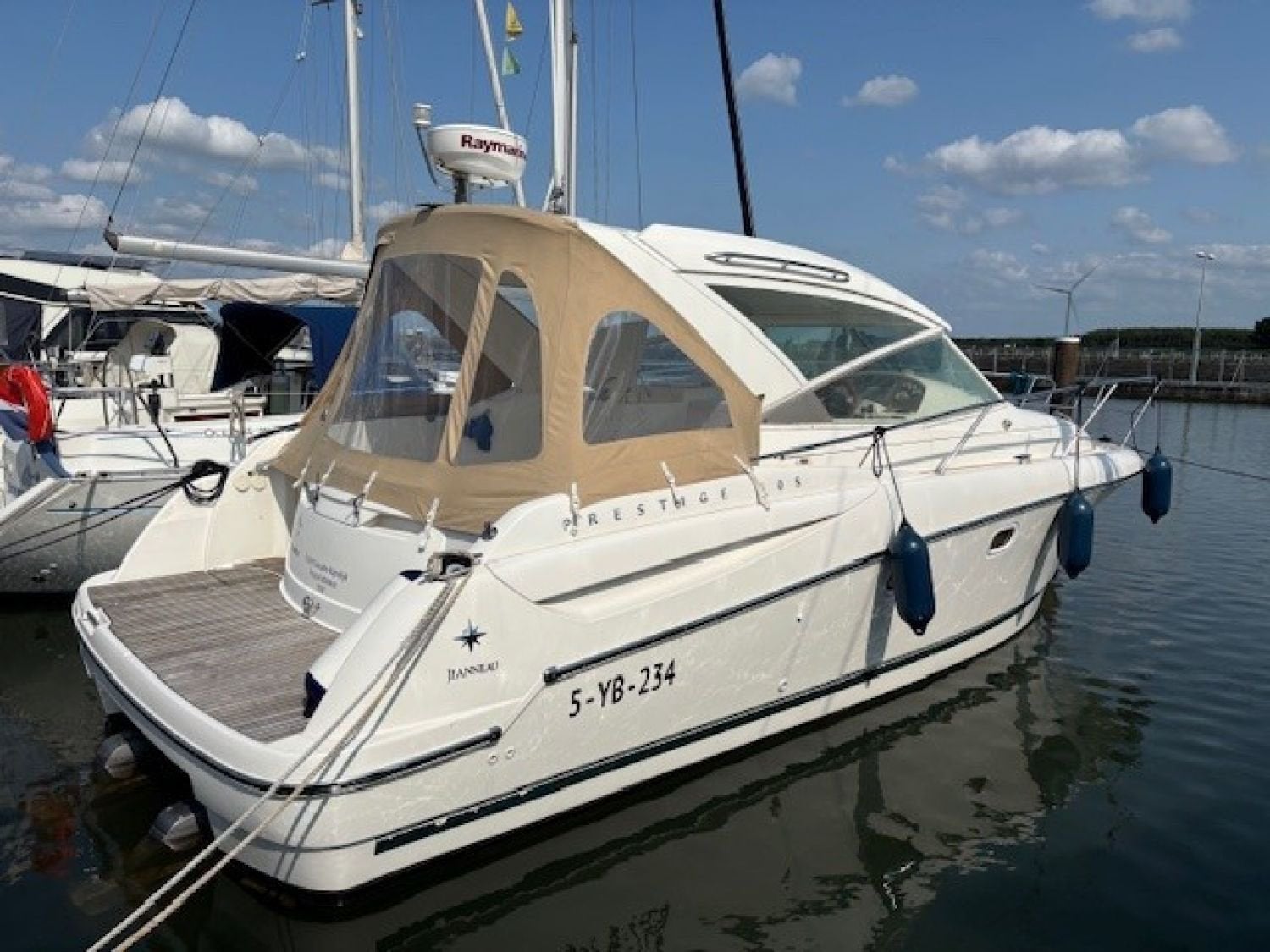 Jeanneau Prestige 30S met airco vaarklaar, 10 m, 380 pk, Gebruikt, Diesel
