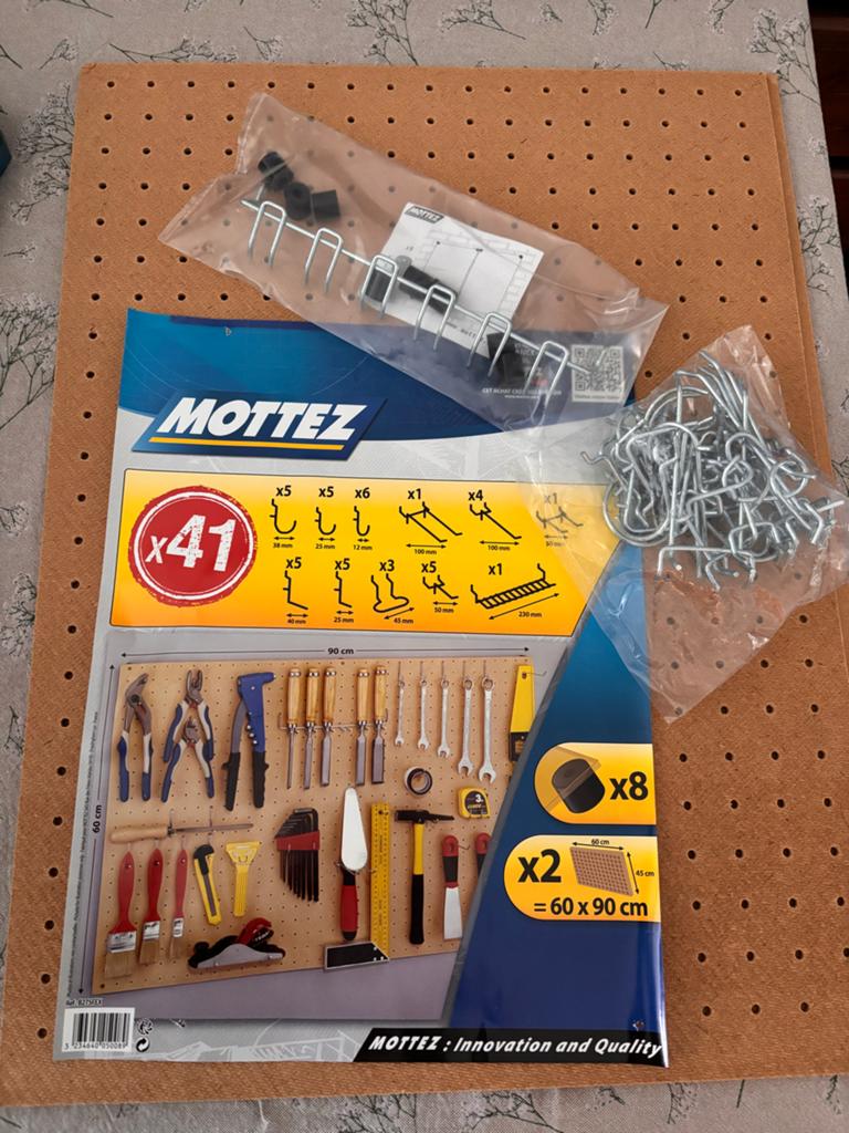 Mottez Gereedschapswand met 41 haken - Nieuw, Doe-het-zelf en Verbouw, Gereedschap | Handgereedschap, Nieuw, Ophalen of Verzenden
