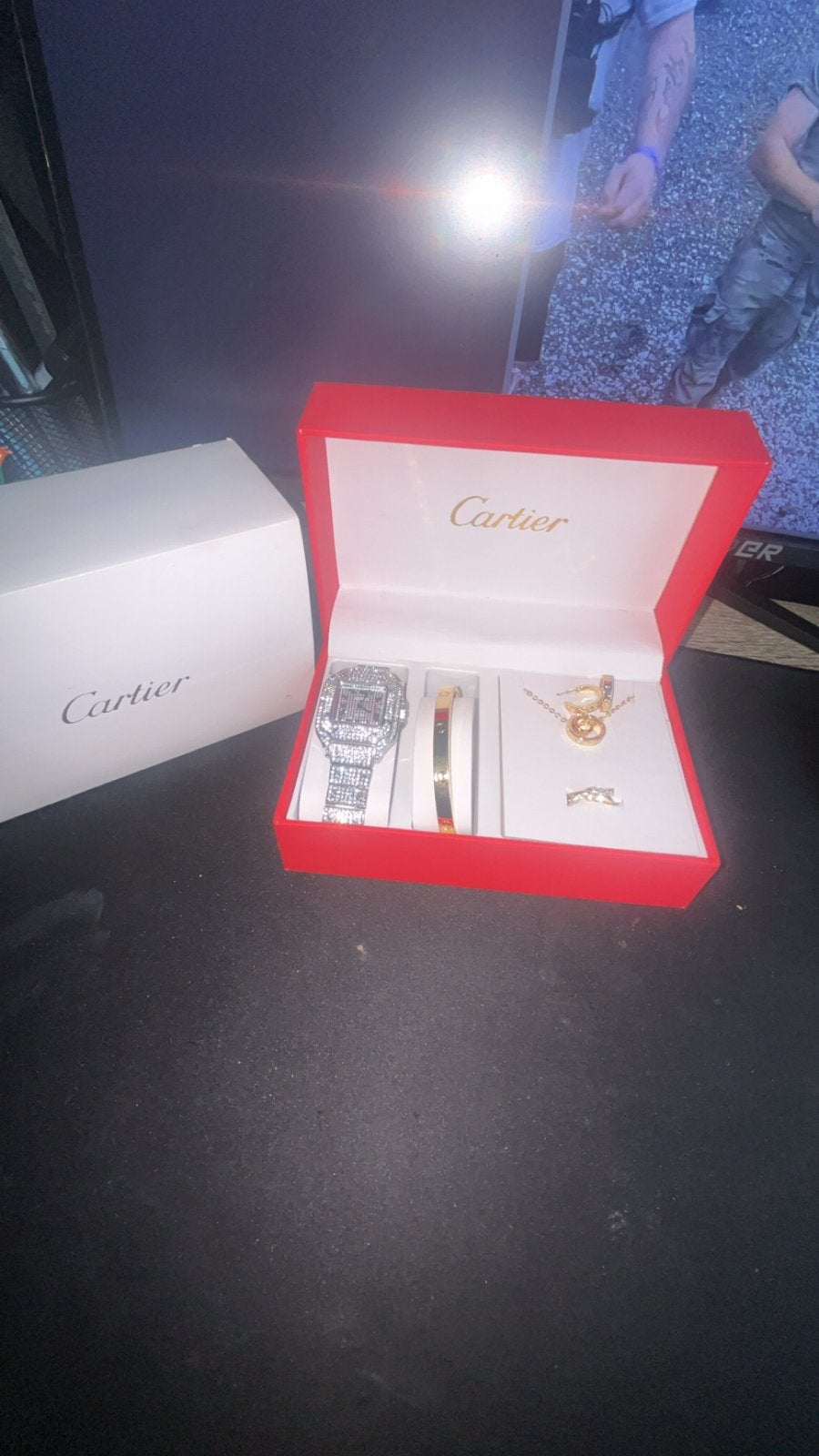 Cartier set: horloge, armband, ketting en ring, Ophalen of Verzenden, Zo goed als nieuw