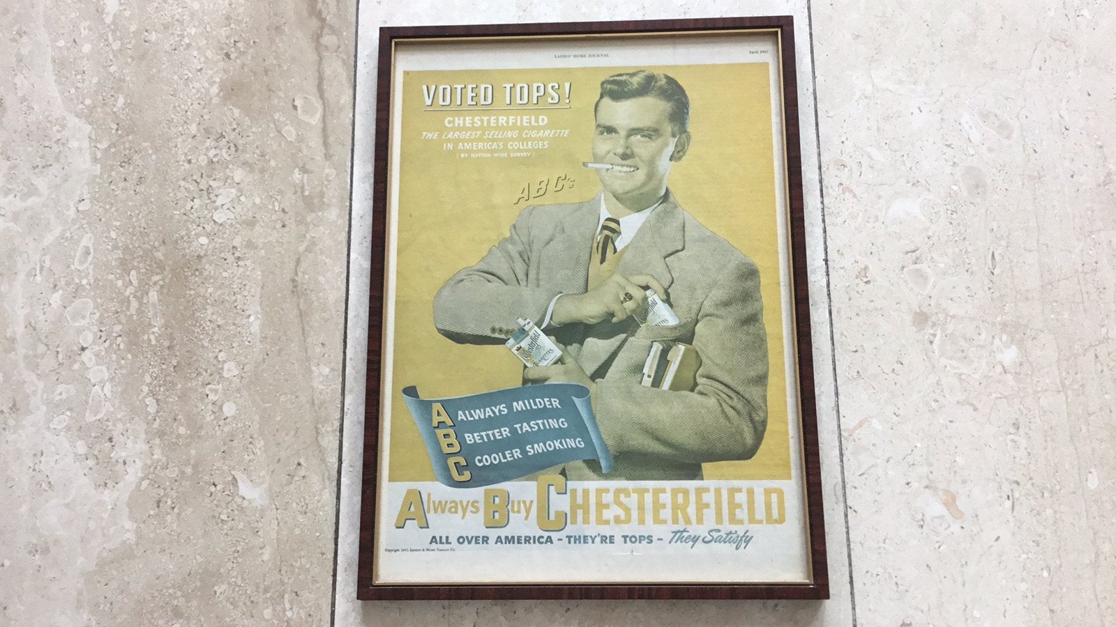 Chesterfield reclame., Ophalen of Verzenden, Zo goed als nieuw, Sigarenbandjes