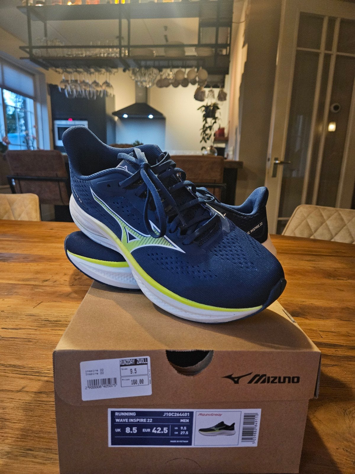 Mizuno wave inspire 22 NIEUW 42.5, Ophalen of Verzenden, Nieuw, Hardloopschoenen, Overige merken