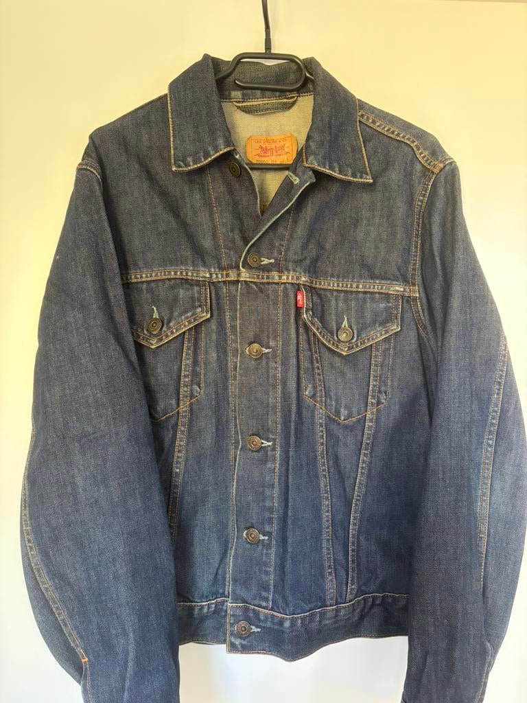 Vintage levis spijkerjas L, Ophalen, Zo goed als nieuw, Blauw