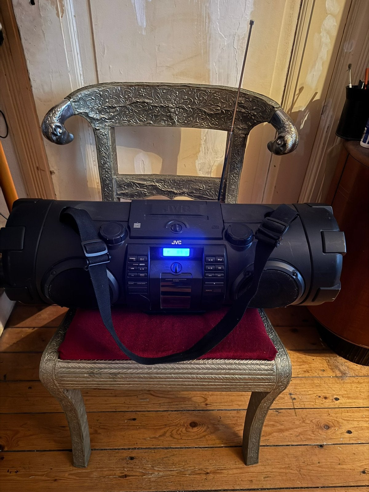 Zeer grote vintage draagbare boombox / ghettoblaster, Ophalen of Verzenden, Gebruikt, Met cd-speler