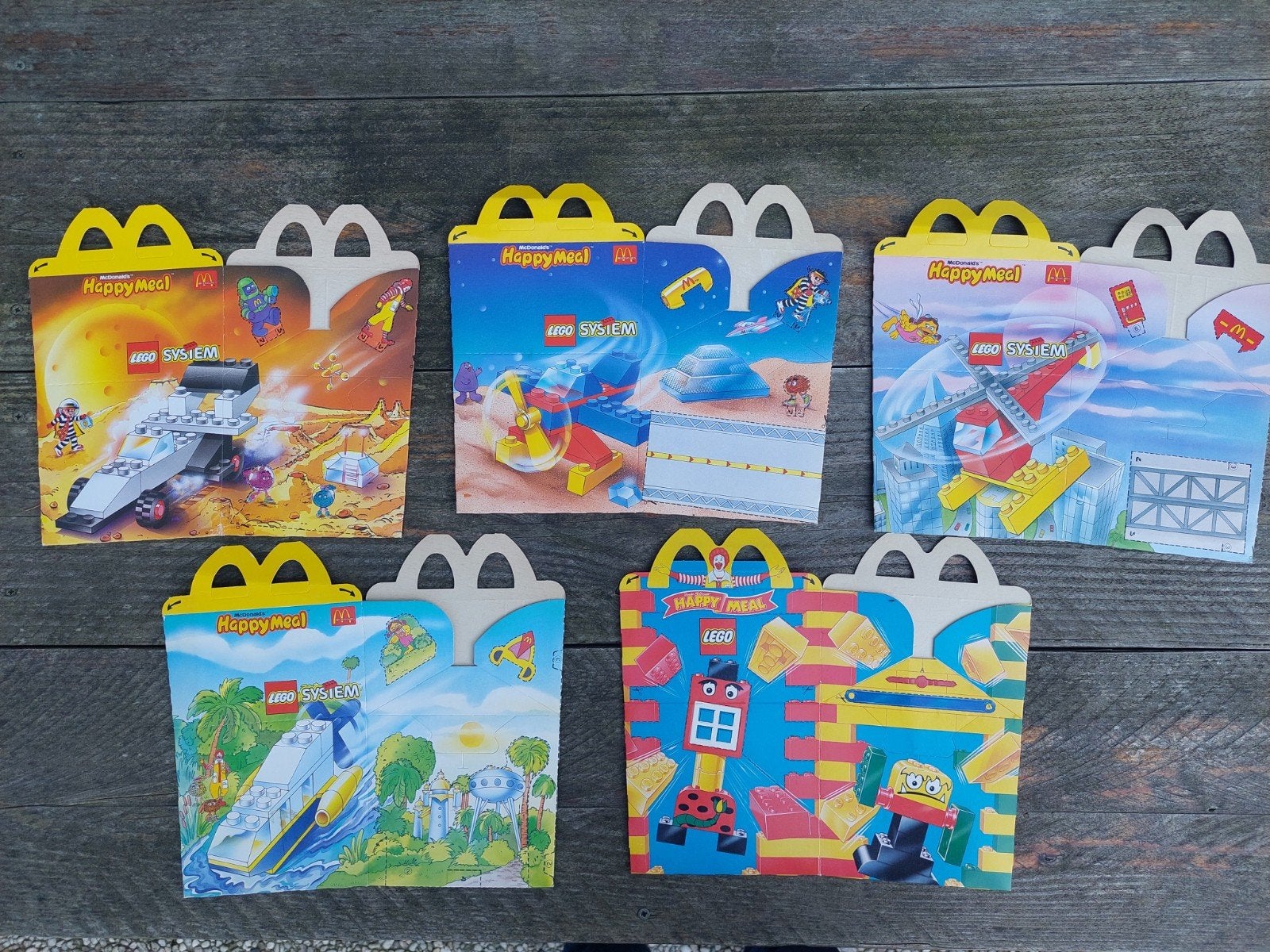 Vijf McDonalds lego happy meal doosjes, Ophalen of Verzenden