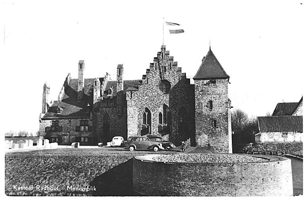 700124 Medemblik NH 1959 kasteel Radbout Gelopen, Ophalen of Verzenden, 1940 tot 1960, Gelopen, Noord-Holland