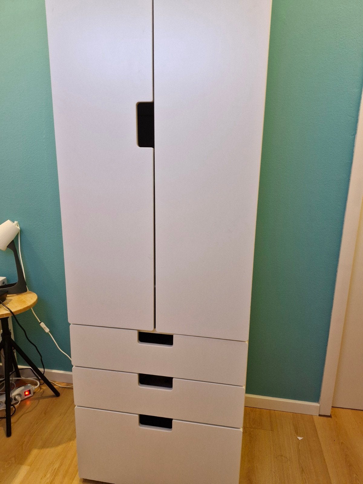 Witte IKEA kinder kledingkast met planken en lades, Ophalen, 200 cm of meer, 50 tot 100 cm, Modern