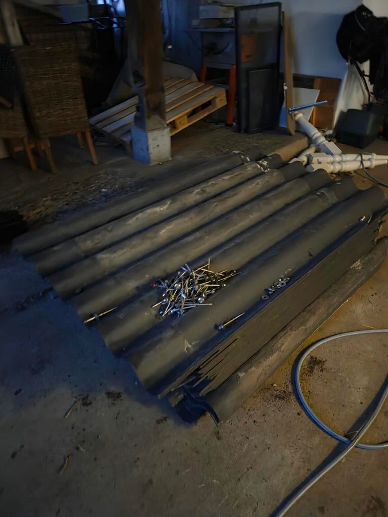 32 Asbestvrije golfplaten 110x152 cm - Herbruikbaar, Doe-het-zelf en Verbouw, Ophalen, Overige materialen, Gebruikt, 15 m² of meer