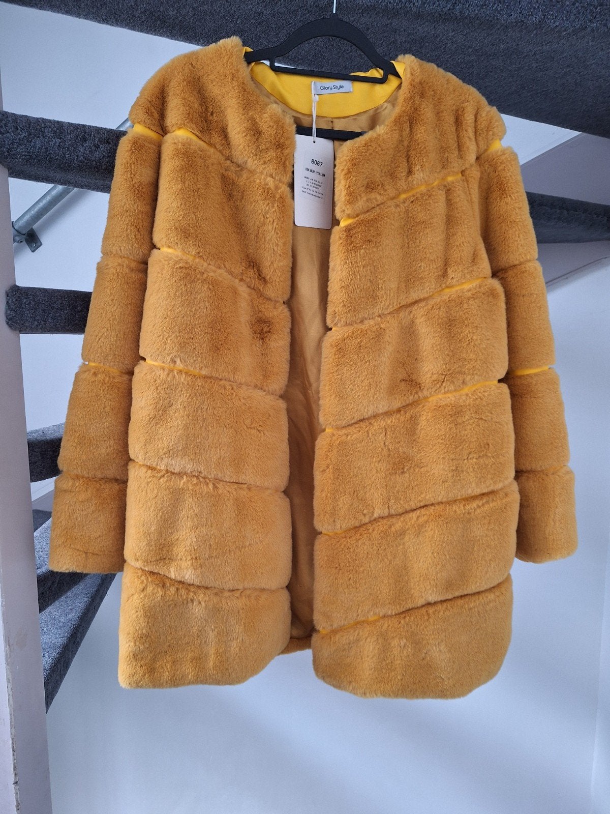 Glory Style Gele Faux Fur Jas Maat 42, Glory Style, Ophalen of Verzenden