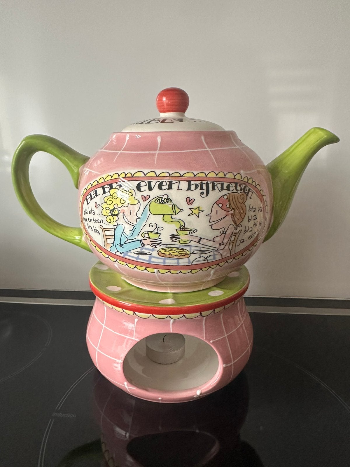Blond Amsterdam Theepot + Warmer, Ophalen of Verzenden, Zo goed als nieuw, Aardewerk, Overige typen