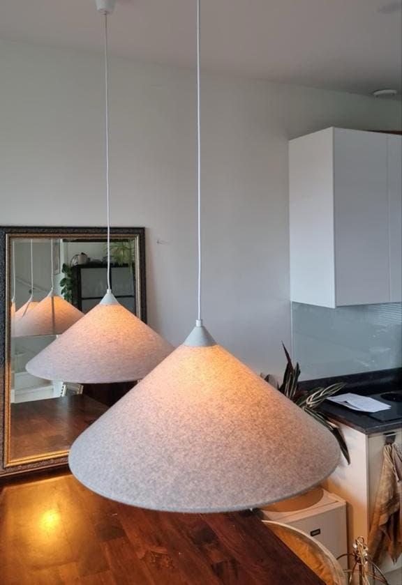 Hanglamp modern - PIAF, Huis en Inrichting, Lampen | Hanglampen, Ophalen, Zo goed als nieuw, Stof, 75 cm of meer