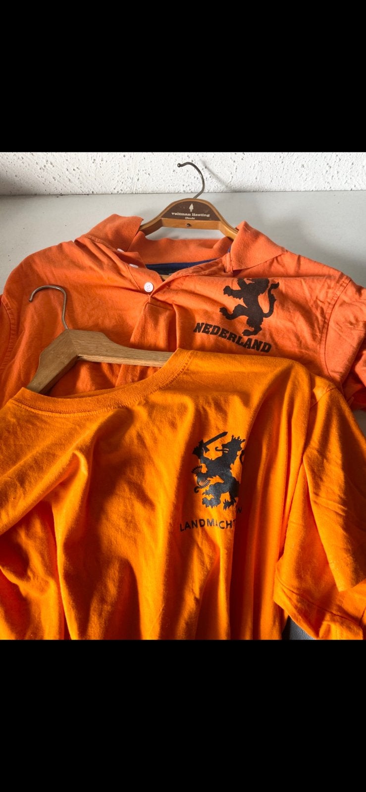 2x ‘ORANJE’ T-SHIRTS  (6,- € p/st, set 10,- €), Ophalen, Nieuw, Maat 56/58 (XL), Oranje