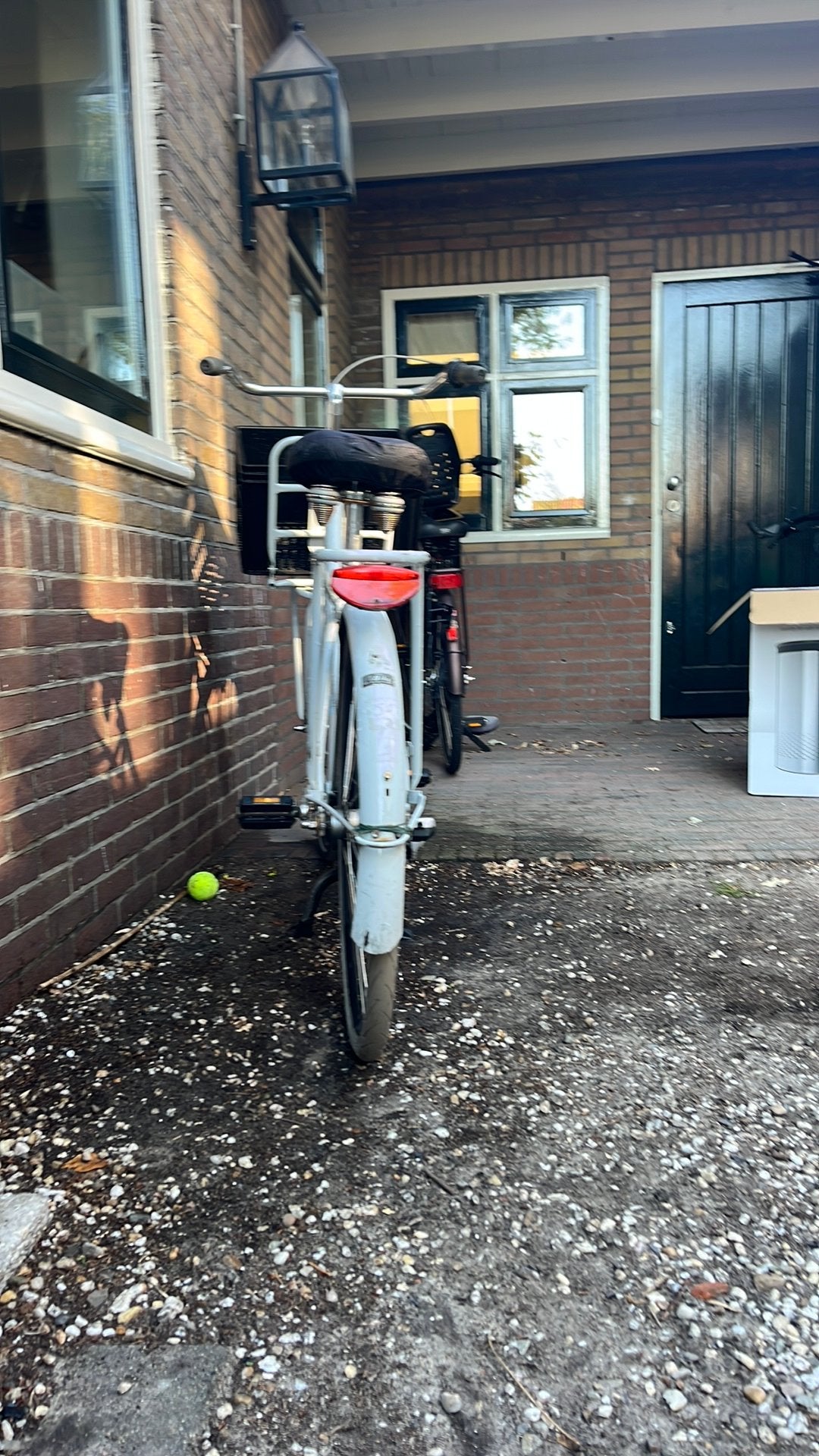 Gebruikte transportfiets met krat, Overige merken, Terugtraprem, Ophalen of Verzenden, 53 tot 56 cm