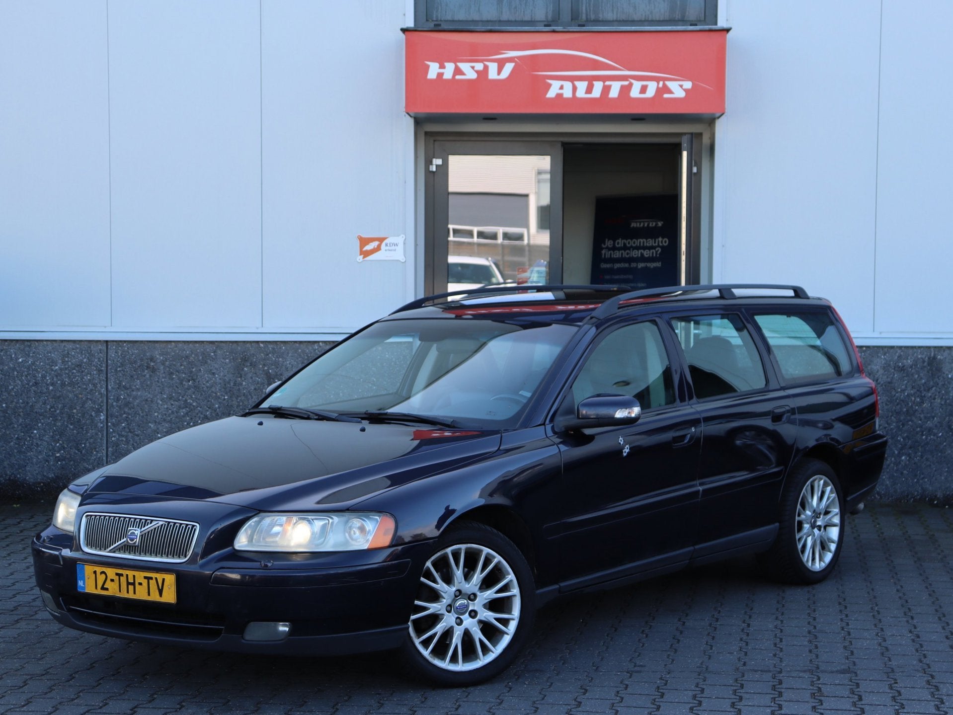 Volvo V70 2.4 D5 Edition II Sport automaat leer, Auto's, Xenon verlichting, Blauw, Diesel, Euro 4