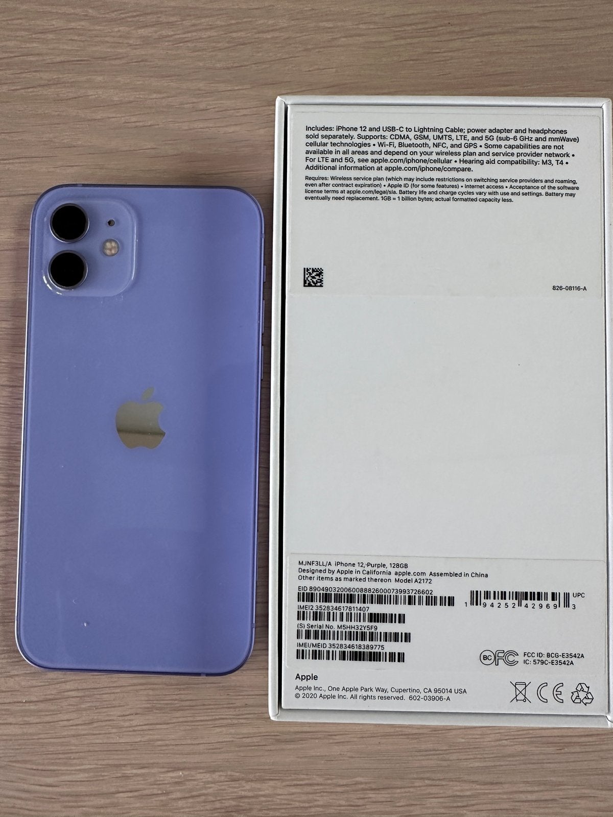 iPhone 12 128GB purple- Onbeschadigd, incl. originele doos, Telecommunicatie, Mobiele telefoons | Apple iPhone, 128 GB, Paars
