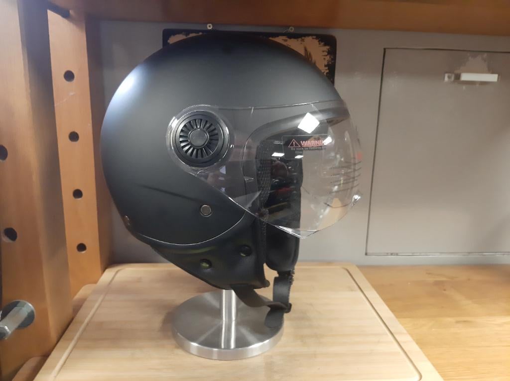Vito jethelm L scooter brommer helm L helm mat zwart L nieuw, Pascalstraat 6 1704 RD Heerhugowaard, Dames, Jethelm, Ophalen of Verzenden