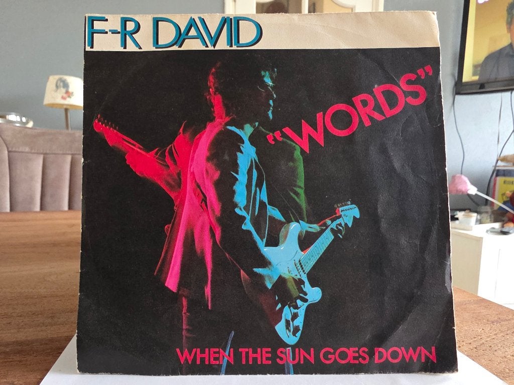 7" Single F.R. David - Words / When The Sun Goes Down, Cd's en Dvd's, Gebruikt, 7 inch, Ophalen of Verzenden, Pop